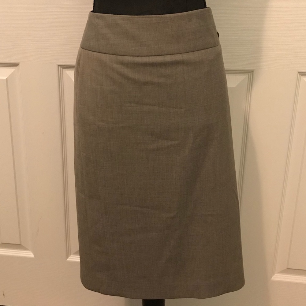Neutral Khaki Pencil Skirt.